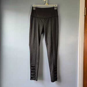 CRIS Cross Leggings Lattice Cutouts Ankle Length Stretchy Yoga Jogging Biking